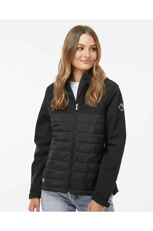 Dri Duck Womens Vista Water Resistant Soft Shell Full Zip Puffer Jacket - BlackTravel Jackets