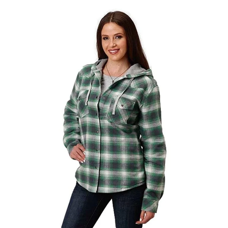 Roper Western Jacket Women Plaid Flannel Green 03-098-0119-2692 GRLuxury Jackets