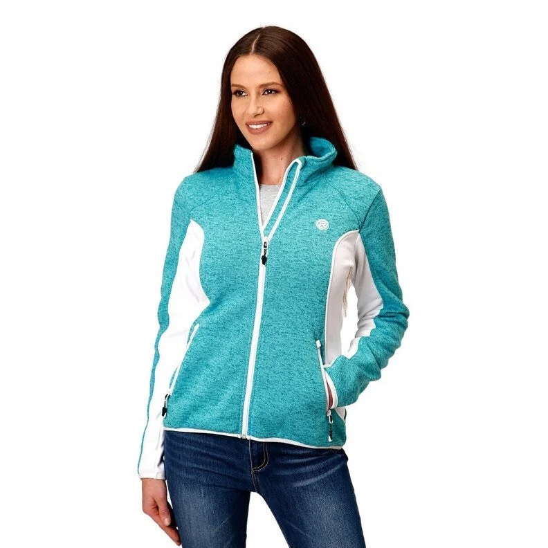 Roper Western Jacket Womens Fleece Pockets Aqua 03-098-0794-6150 BUWinter Jackets