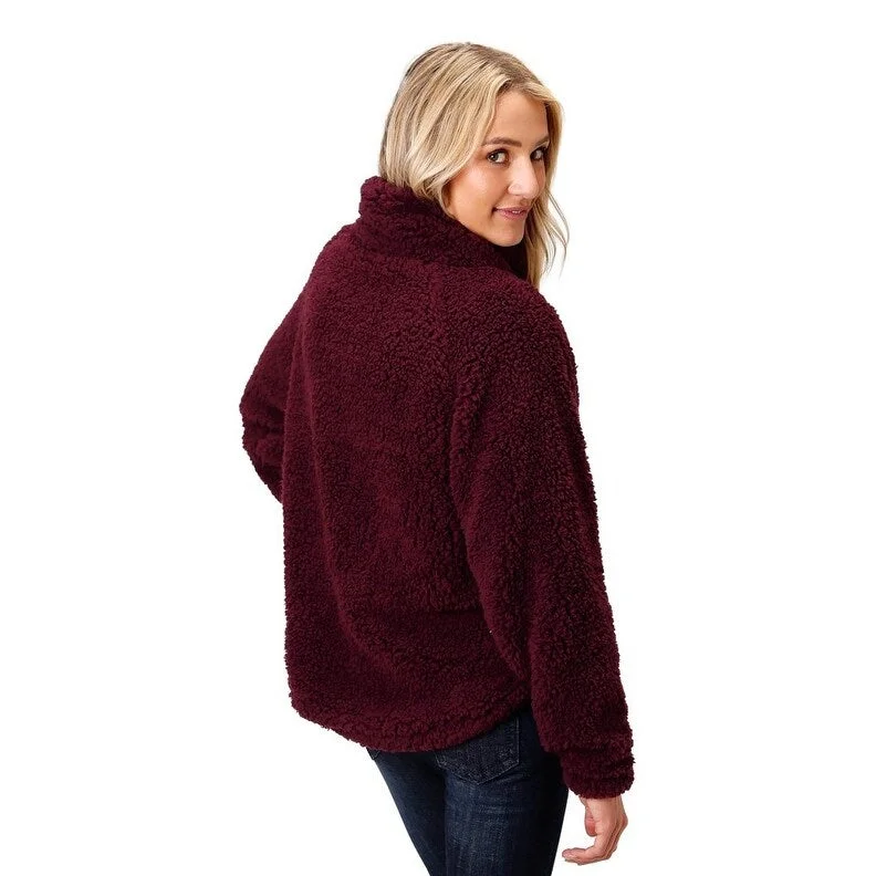 Roper Western Jacket Womens Polar Fleece Wine 03-098-0250-6177 WIStreetwear Jackets