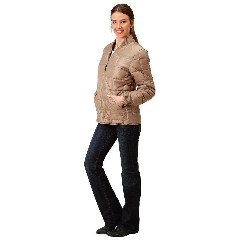 Roper Western Jacket Womens Quilted Khaki 03-098-0761-0523 BRLeather Jackets