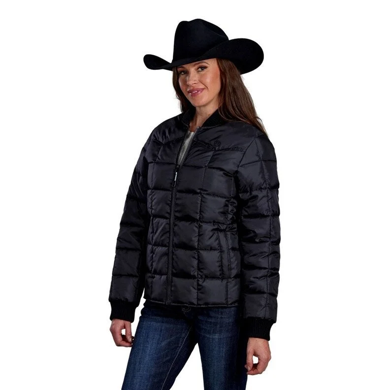 Roper Western Jacket Womens Quilted Rib Knit Black 03-098-0761-0600 BLCashmere Jackets