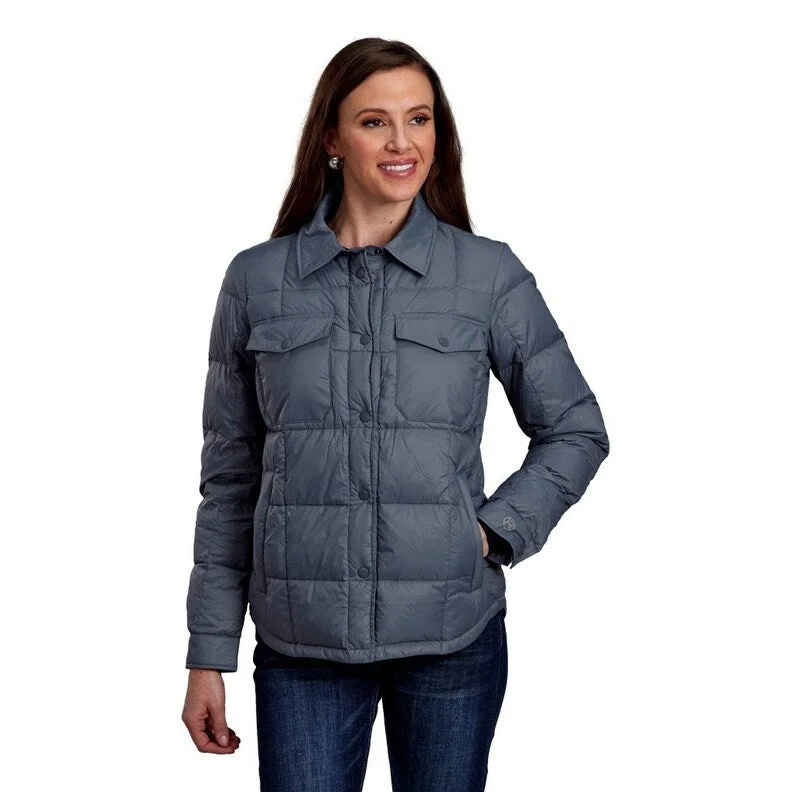 Roper Western Jacket Womens Quilted Solid Blue 03-098-0693-6004 BUOutdoor Jackets