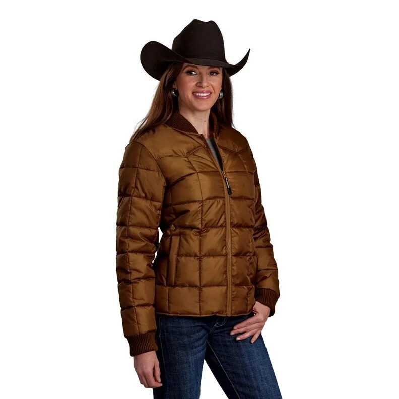 Roper Western Jacket Womens Rib Knit Quilted Brown 03-098-0761-0603 BRFishing Jackets