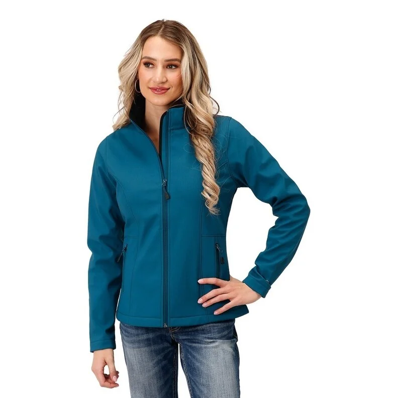 Roper Western Jacket Womens Screen Printed Teal 03-098-0780-0618 GRSequined Jackets