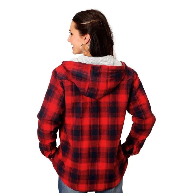 Roper Western Jacket Womens Shirt Jac Plaid Snap 03-098-0119-2695 RESheer Jackets