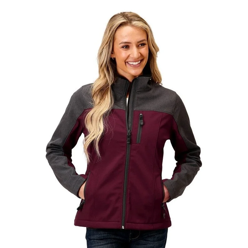 Roper Western Jacket Womens Softshell Zip Wine 03-098-0780-6149 WIFishing Jackets