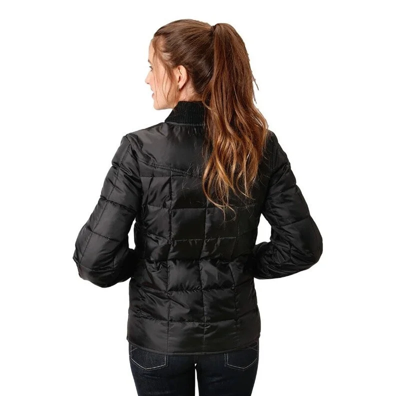 Roper Western Jacket Womens Zip Front Black 03-098-0761-0522 BLQuilted Jackets