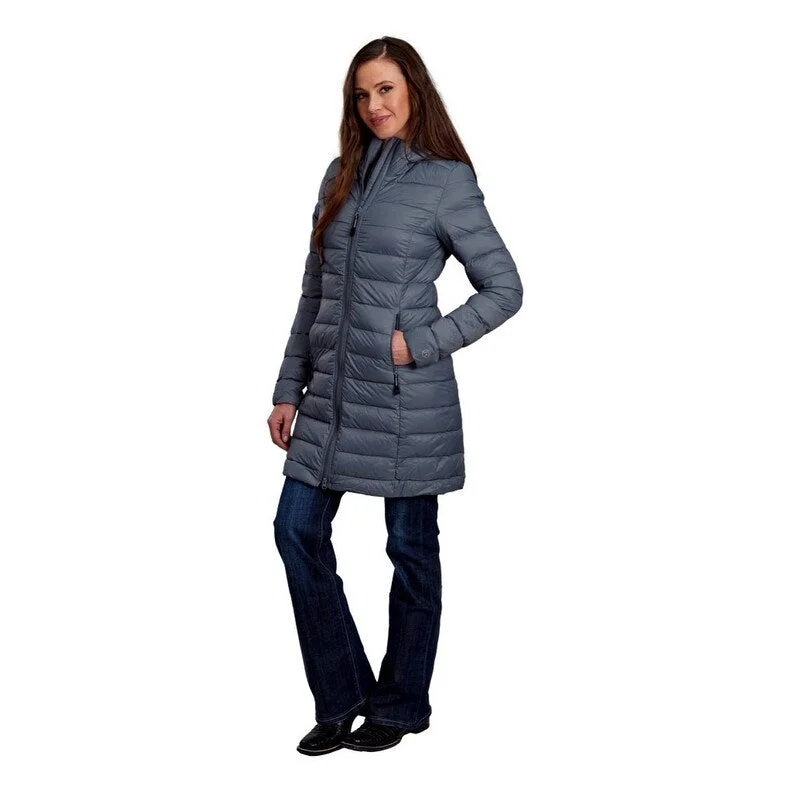 Roper Western Jacket Womens Zip Long Quilted Blue 03-098-0693-6008 BUSkateboard Jackets