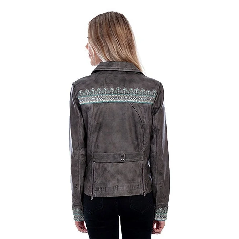 Scully Western Jacket Womens Beaded Suede Leather Snap Front F0_L1072Skateboard Jackets