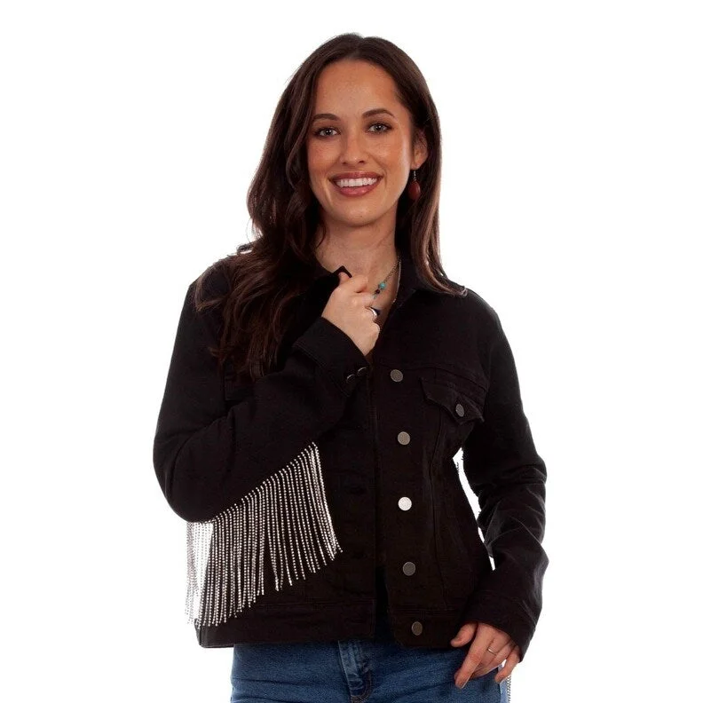 Scully Western Jacket Womens Button Rhinestone Fringe F0_HC792Hunting Jackets