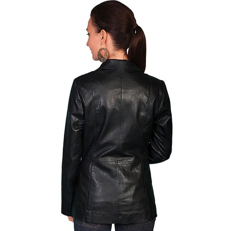 Scully Western Jacket Womens Fitted Leather Button Front F0_L646Painted Jackets