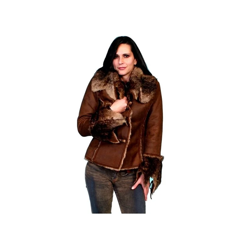 Scully Western Jacket Womens Honey Creek Soft Faux Fur Button F0_8010Hooded Jackets