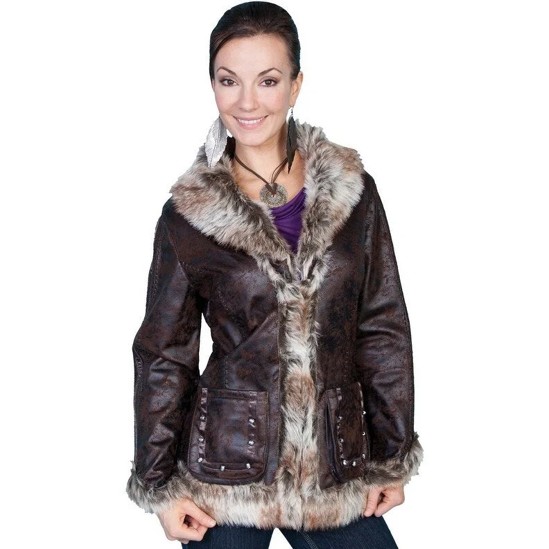 Scully Western Jacket Womens Honey Creek Very Soft Faux Fur F0_8013Ski Jackets