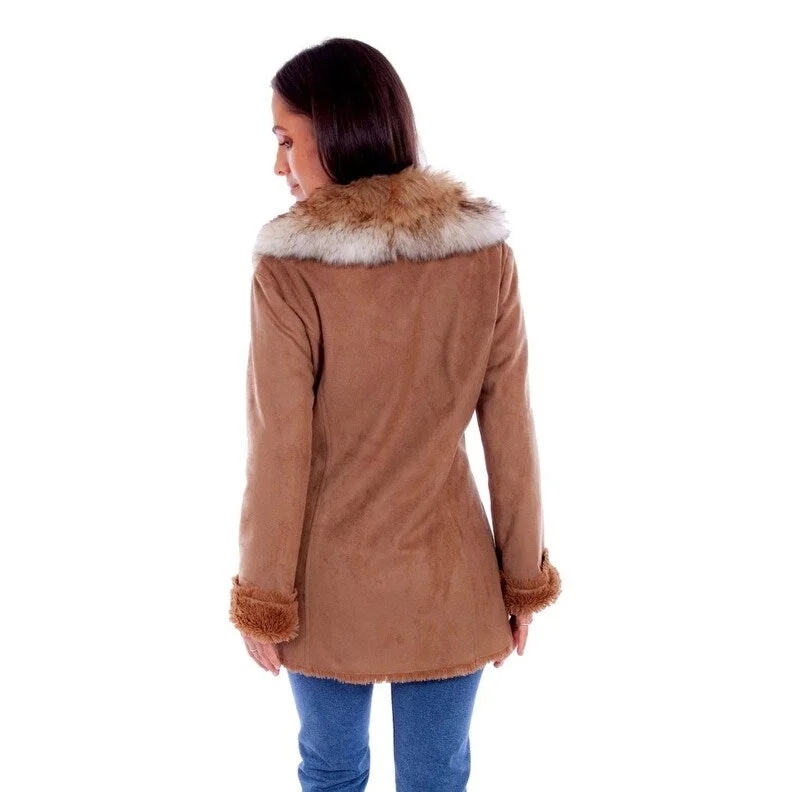 Scully Western Jacket Womens Lined Faux Fur Collar Tan F0_8062Recycled Fabric Jackets