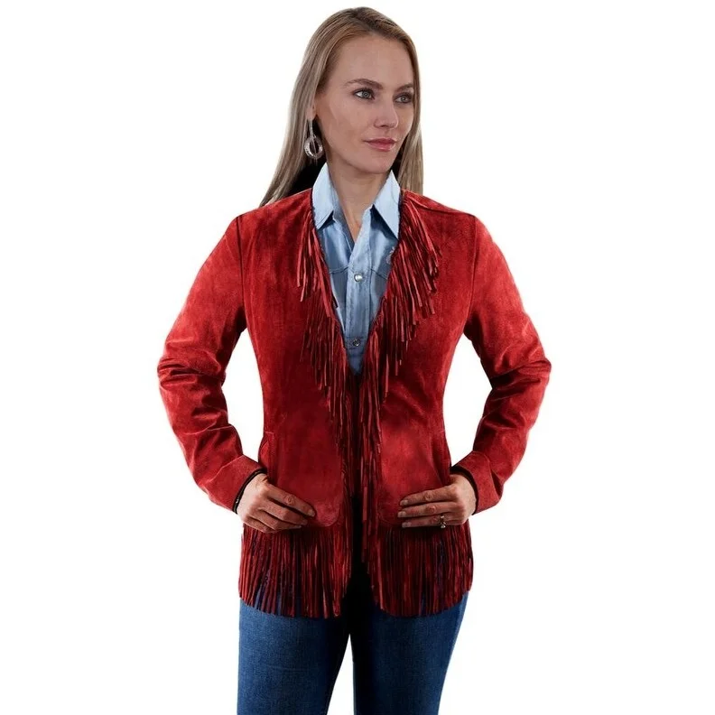 Scully Western Jacket Womens Suede Fringe Lined Leatherwear F0_L1003Hemp Jackets