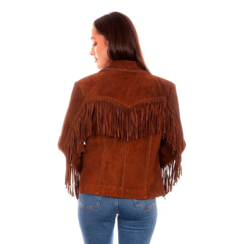 Scully Western Jacket Womens Suede Leather Fringe Laced F0_L1080Velvet Jackets