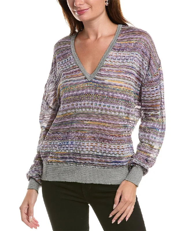 Scoop Neck Knit TopsM Missoni Mohair & Alpaca-Blend Top