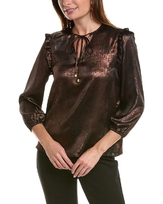 Ribbed Knit TopsNanette Nanette Lepore Metallic Top