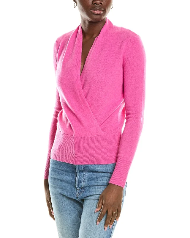 Sports Team Knit TopsSofiacashmere Modern Faux Wrap Cashmere Sweater