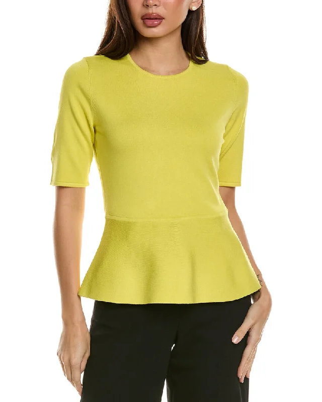 Asymmetrical Knit TopsSt. John Peplum Top