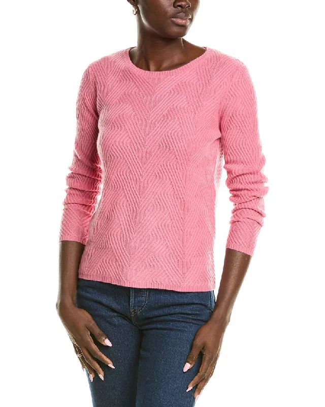 Cotton Knit TopsSofiacashmere Trellis Cable Cashmere Sweater