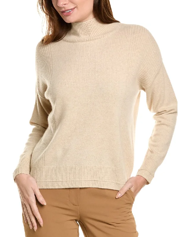 Silk Knit TopsDesign History Mock Neck Cashmere Sweater