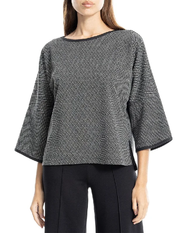 Zippered Knit TopsMax Studio Double Knit Top