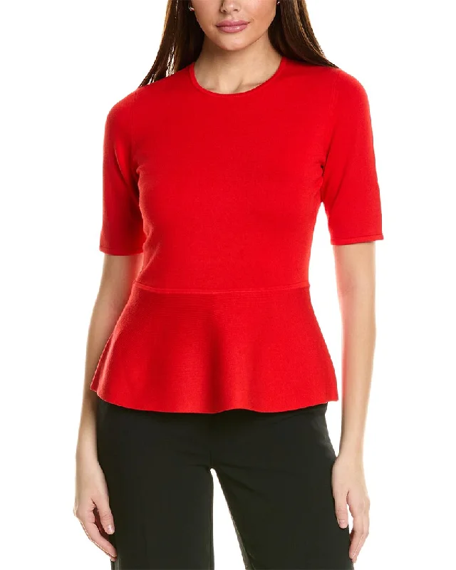 Organic Cotton Knit TopsSt. John Peplum Top