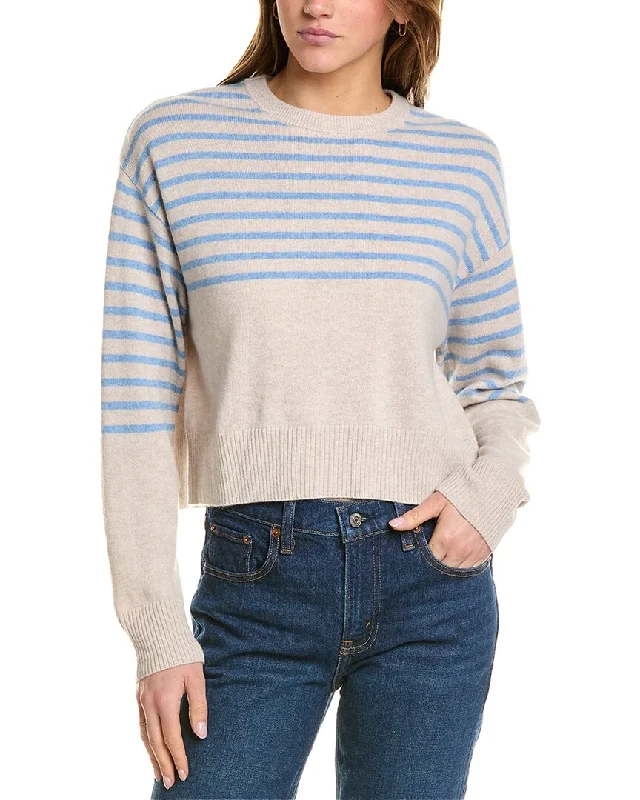 Performance Knit TopsMonrow Stripe Wool & Cashmere-Blend Sweater