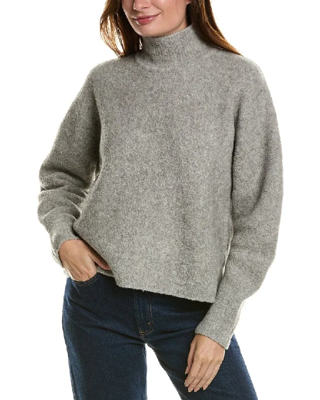 Linen Knit TopsTheory Cozy Boucle Wool & Yak-Blend Sweater