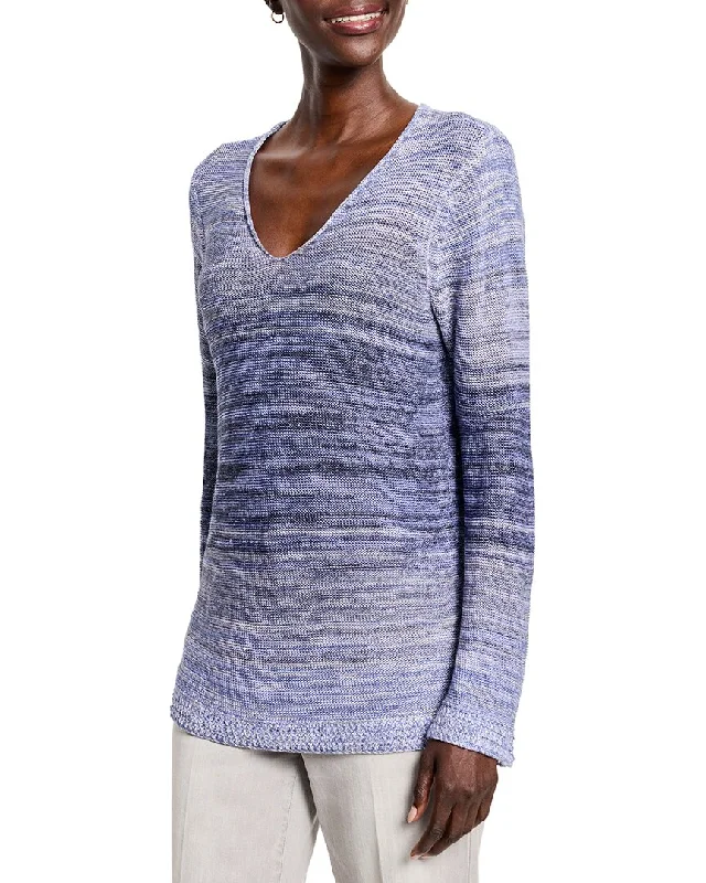 Urban Knit TopsNic & Zoe Hazy Shades Linen-Blend Sweater