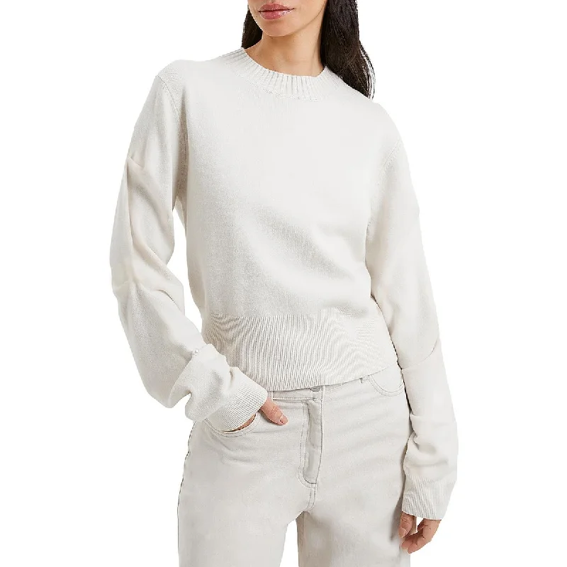 V-Neck Knit TopsWomens Knit Funnel-Neck Sweater