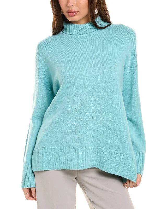 Fitted Knit TopsLafayette 148 New York Stand Collar Cashmere Sweater