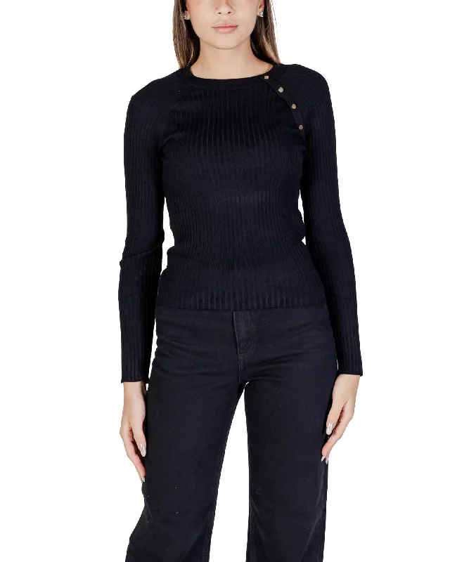 Lounge Knit TopsOnly  Women's Ribbed Knitted Jumper  Black