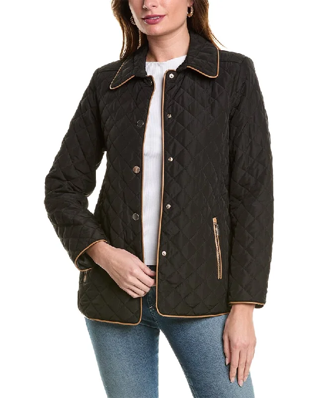 Plush Knit TopsJones New York Quilted Jacket