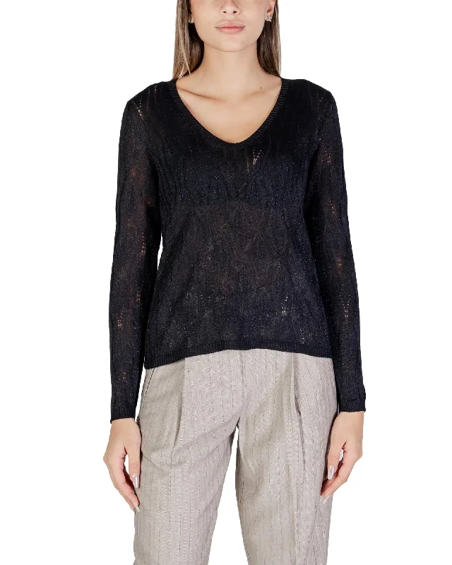 Angora Knit TopsOnly  Women's Black Knit VNeck Sweater