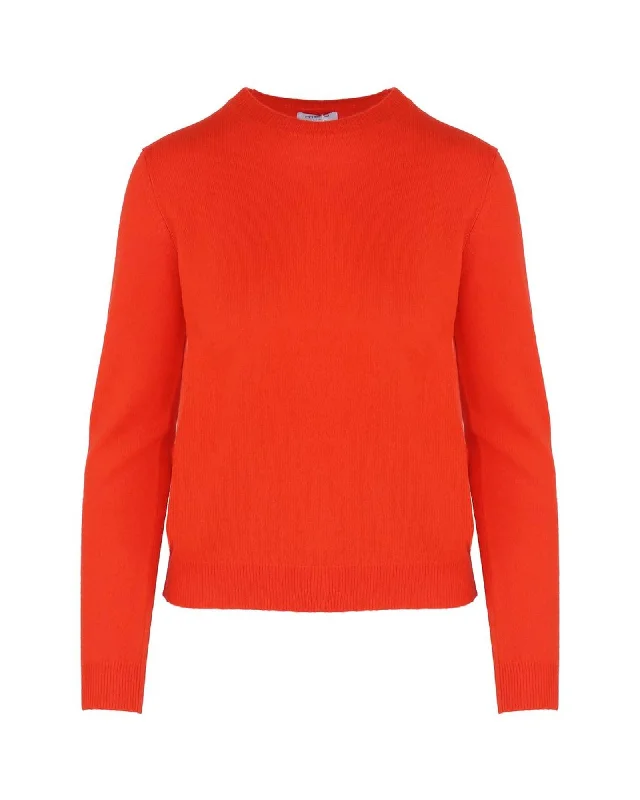 Work Knit TopsMalo Cashmere Crew-Neck Sweater with Ribbed Cuffs and Hem