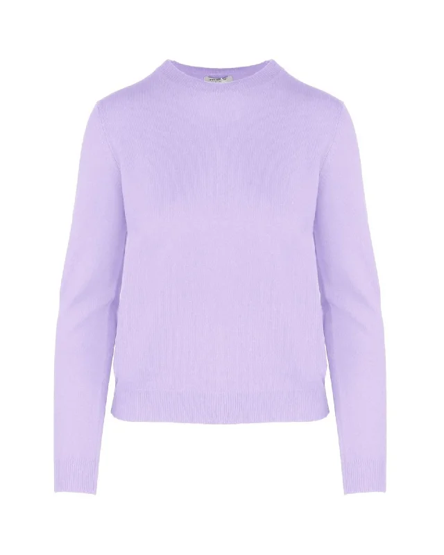 Running Knit TopsMalo Cashmere Crew-Neck Sweater with Ribbed Cuffs and Hem