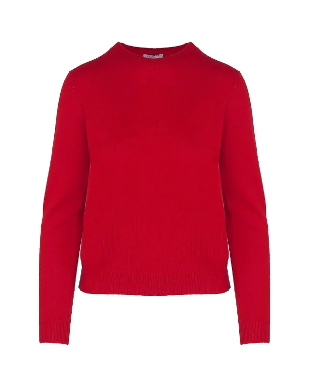 Hunting Knit TopsMalo Cashmere Crew-Neck Sweater with Ribbed Cuffs and Hem