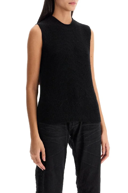 Sequined Knit TopsGuest In Residence Cashmere Sleeveless Sweater