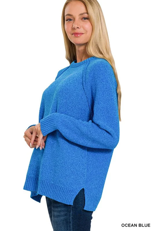 Travel Knit TopsSoftest Chenille Sweater {Ocean Blue}