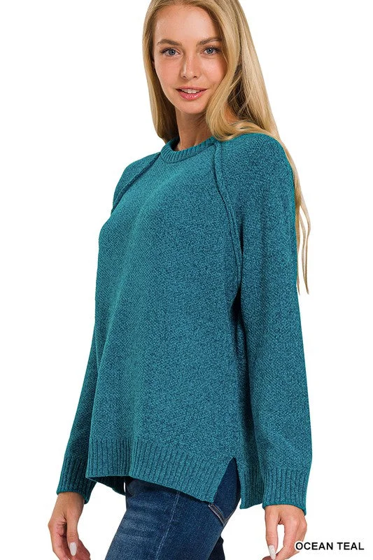 Work Knit TopsSoftest Chenille Sweater {Ocean Teal}