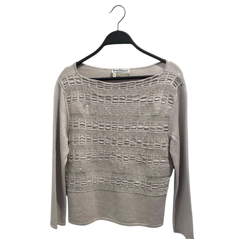 Streetwear Knit TopsSalvatore Ferragamo/Sweater/M/Gray/Wool/