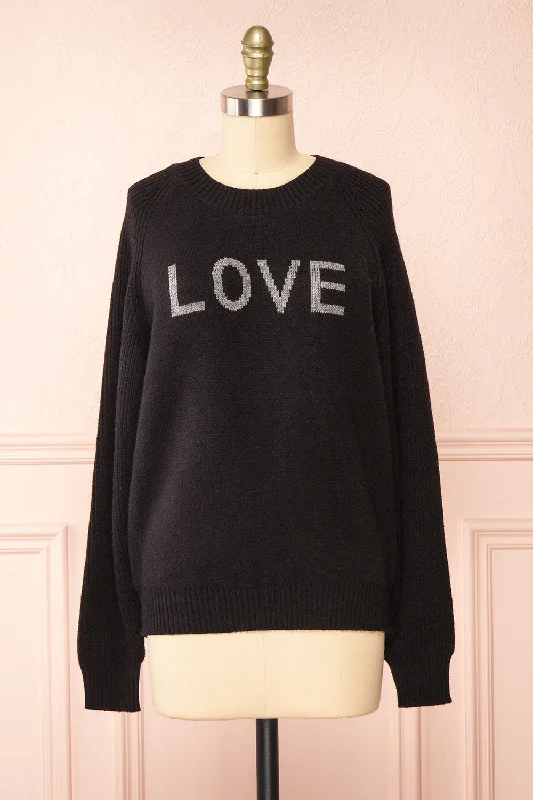 Streetwear Knit TopsAzalea Black | Knit Sweater