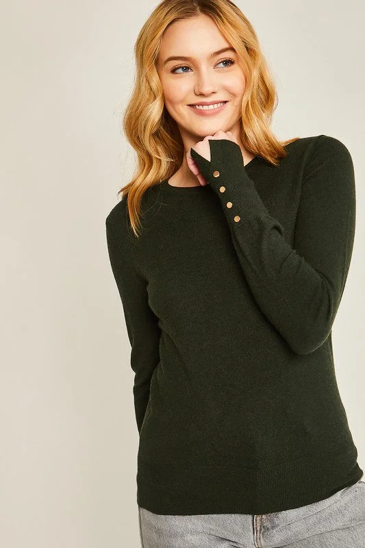 Velvet Knit TopsBlack Fine Yarn Sweater Top