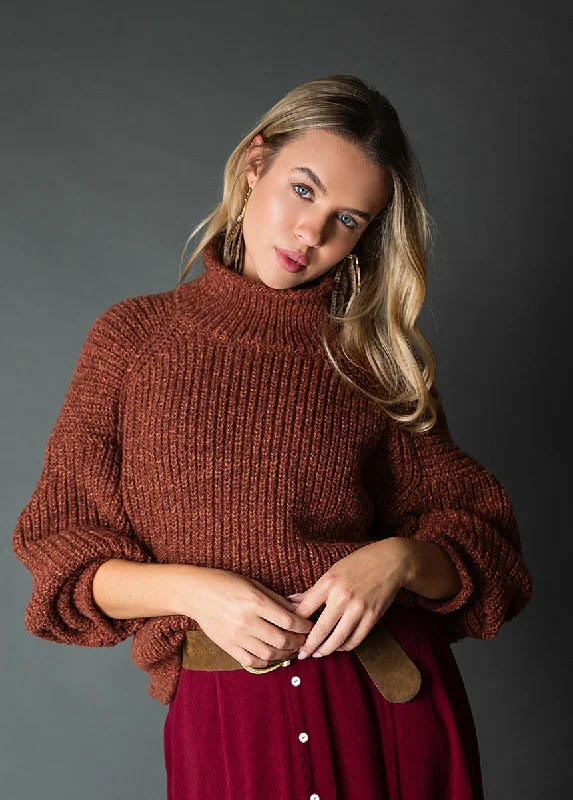 Punk Knit TopsKenzie Sweater in Heather Cinnamon