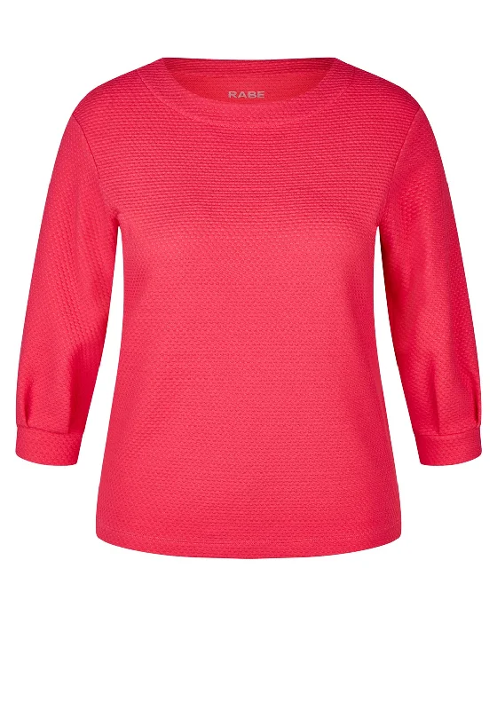 Urban Knit TopsRabe Round Neck Textured Sweater, Pink