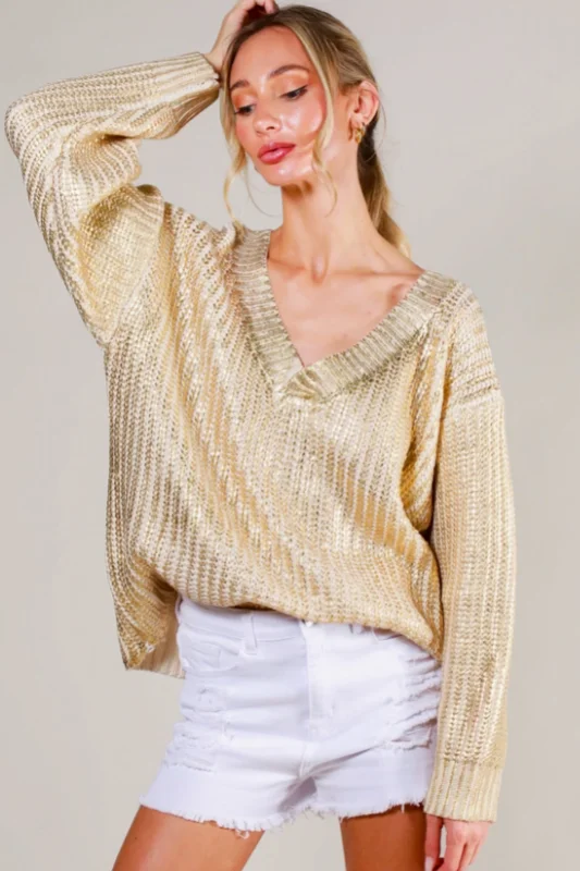 Ruffled Knit TopsShayne Sweater