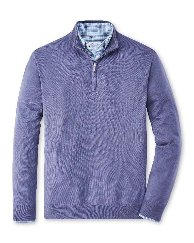 V-Neck Knit TopsAutumn Crest Quarter Zip in Wild Verbena